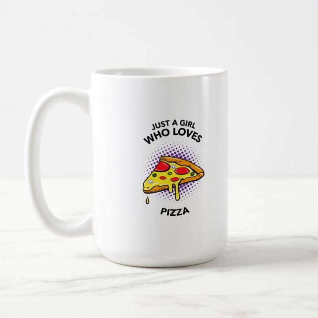 Mug Juste une fille qui aime pizza drôle italien rapid (Gauche)