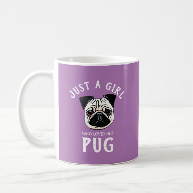 Mug Juste une fille qui aime son Carlin (Gauche)