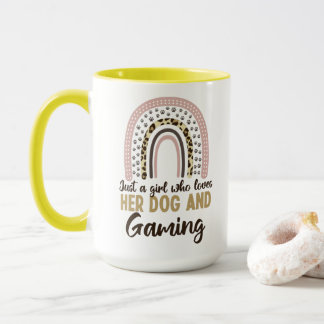 Mug Juste une fille qui aime son chien et le jeu