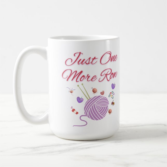 Mug Juste une rangée de plus d'art de tricot (Gauche)