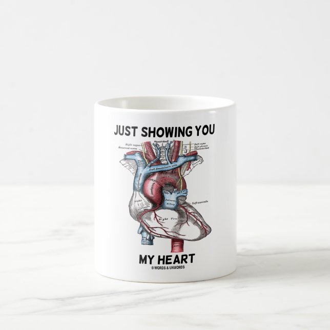 Mug Juste Vous Montrant Mon Cœur (Cœur Anatomique) (Centre)