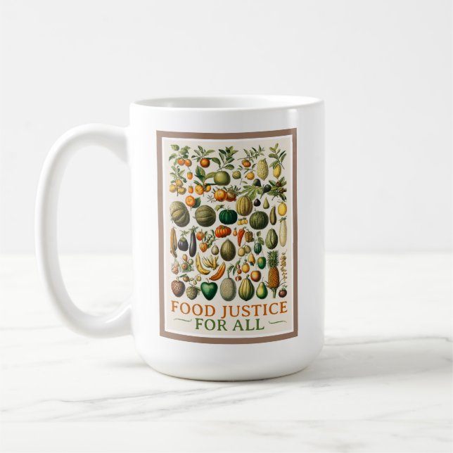 Mug Justice alimentaire ! Art vintage (Gauche)