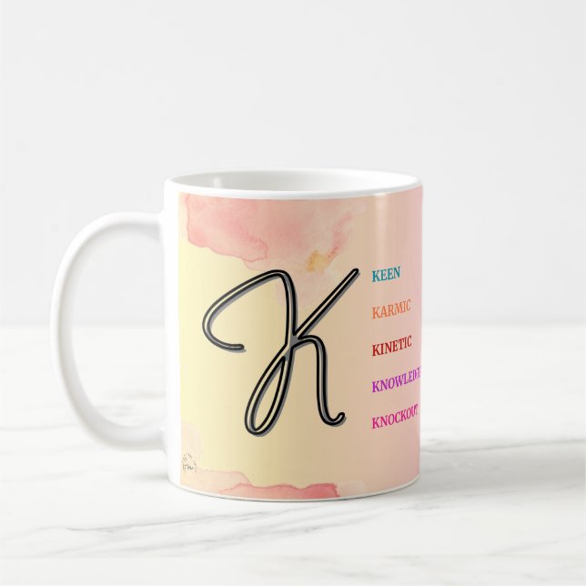Mug "K" initial (11oz) (Gauche)