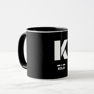 Mug K(Kilo) OTAN Alphabet phonétique et code morse