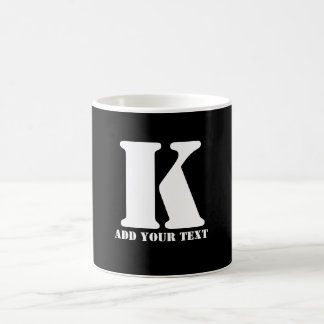 Mug K  Monogramme Classique Tendance Modèle de Mariage