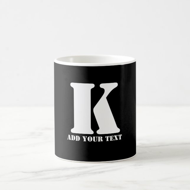 Mug K  Monogramme Classique Tendance Modèle de Mariage (Centre)
