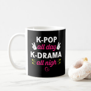 Mug K-Pop Toute La Journée K-Drama Toute La Nuit, Amou