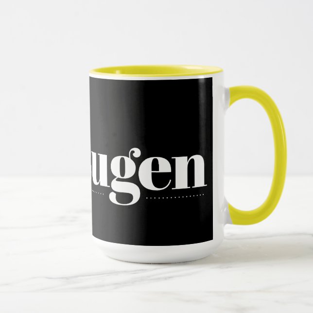 Mug Kaffesugen Musique noire et jaune (Droite)