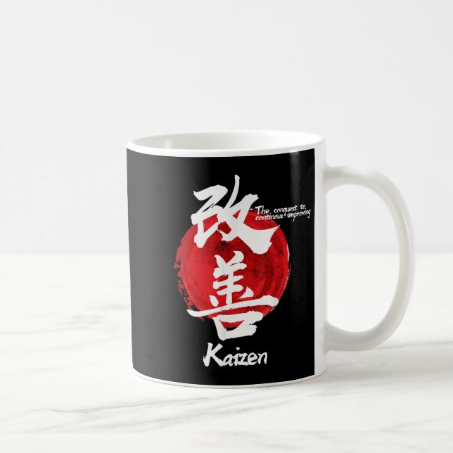 Mug Kaizen Japonais Améliorer Coffre de concept Callig (Droite)