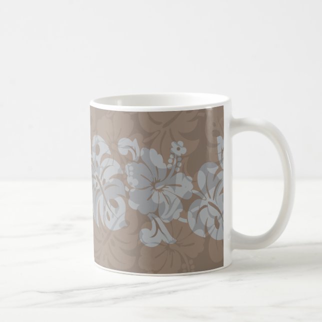 Mug Kalakaua Bordure d'Hibiscus Hawaïen KL302 (Droite)