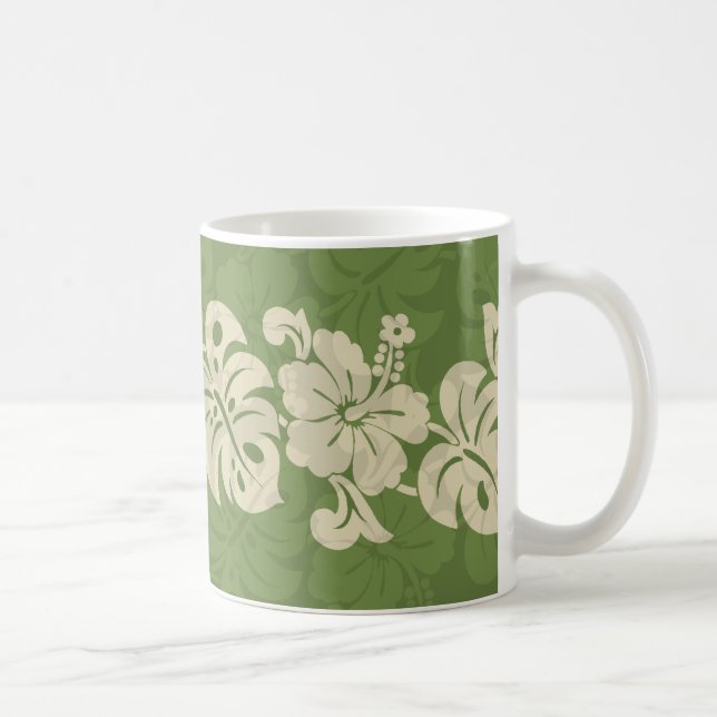 Mug Kalakaua Hibiscus Hawaïen Bordure KL301 (Droite)