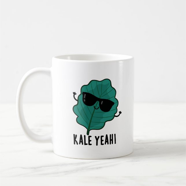 Mug Kale Ouais Funny Veggie Pun (Gauche)