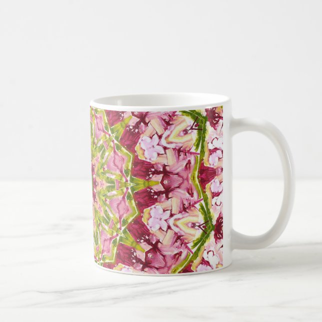 Mug Kaleidescope rose et vert Ola Boo (Droite)