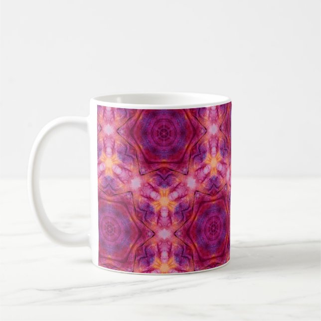 Mug kaleido violet, violet, orange et bleu (Gauche)