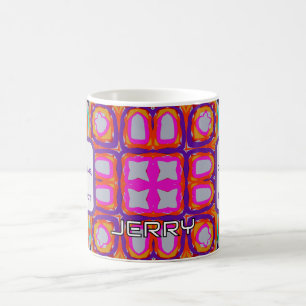 Mug Kaleidoscope Abstrait rose et orange