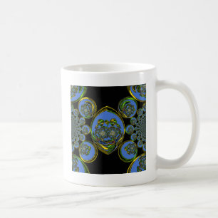 Mug Kaleidoscope bleu et jaune Imprimer