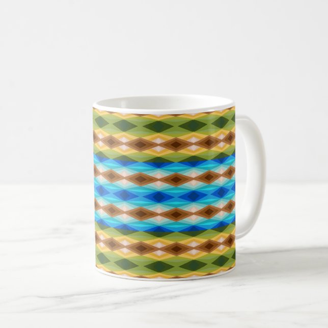 Mug Kaleidoscope couleur plage Tropical Art Abstrait (Devant droit)
