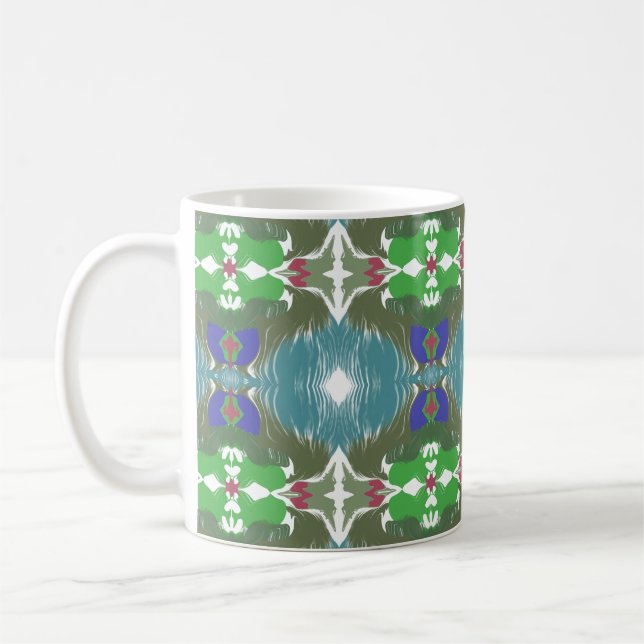Mug Kaléidoscope de la marée émeraude (Gauche)