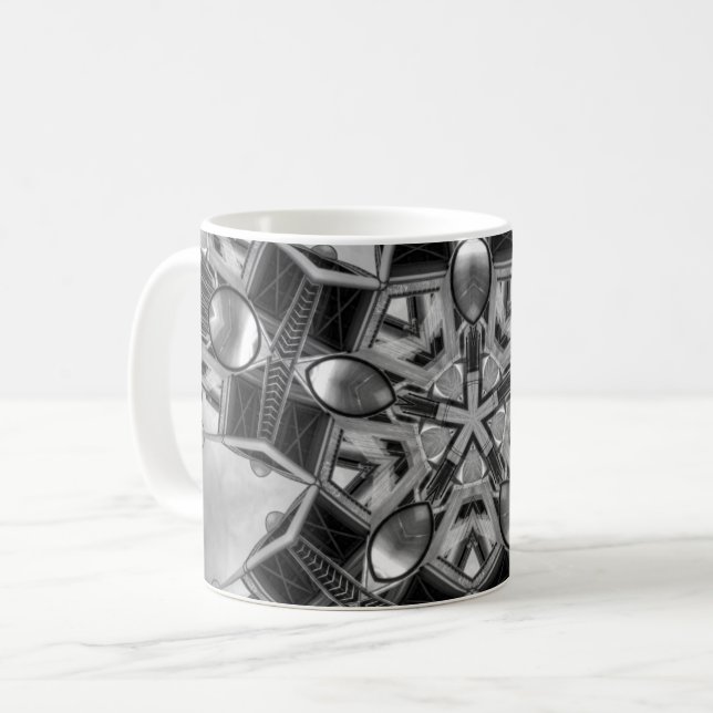 Mug Kaléidoscope étoile sombre (Devant gauche)