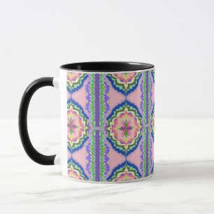 Mug Kaleidoscope Fleur Vibrante : Mandala Rose et Émer