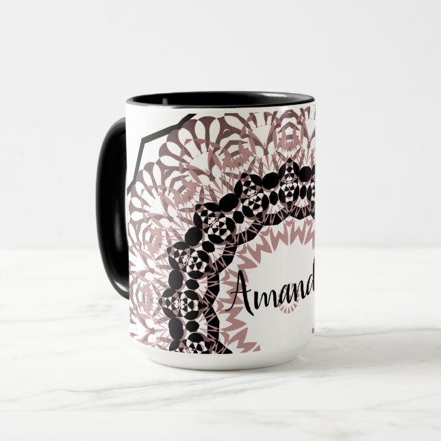 Mug Kaléidoscope, mandala (Devant gauche)