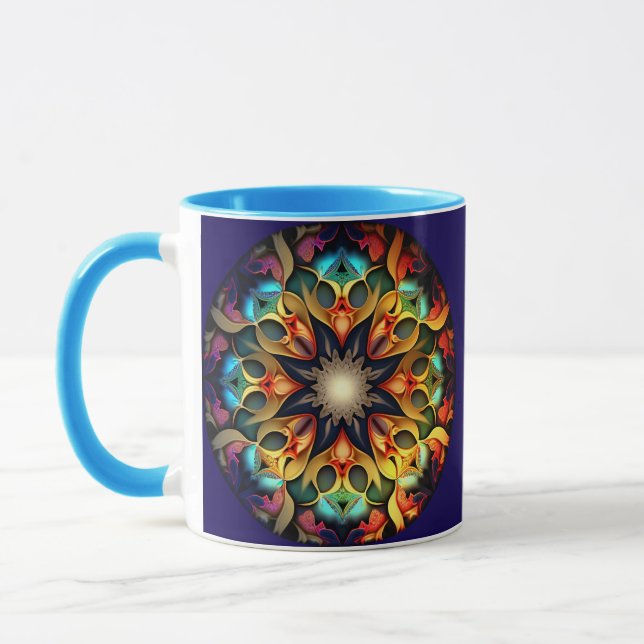 Mug Kaleidoscope Mandala Flower Design-23091 (Gauche)