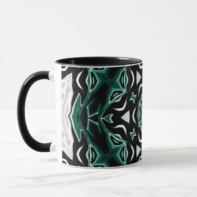Mug kaléidoscope marocain-africain motif sombre (Gauche)