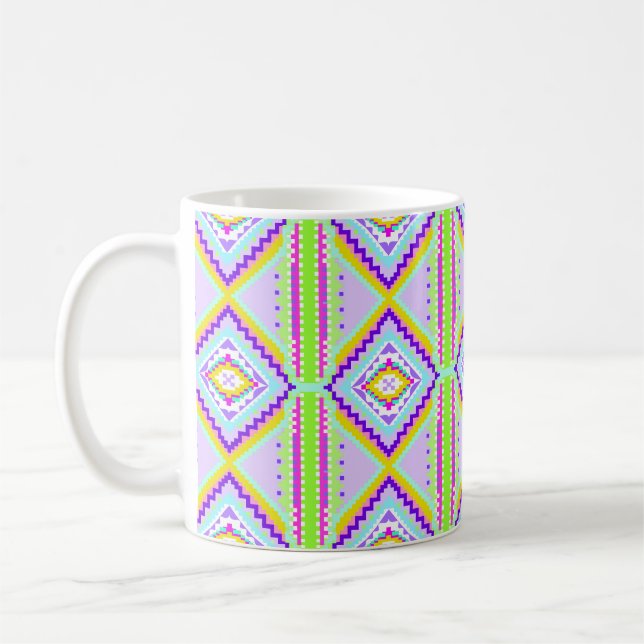 Mug Kaleidoscope Rêves Tribaux Néon (Gauche)