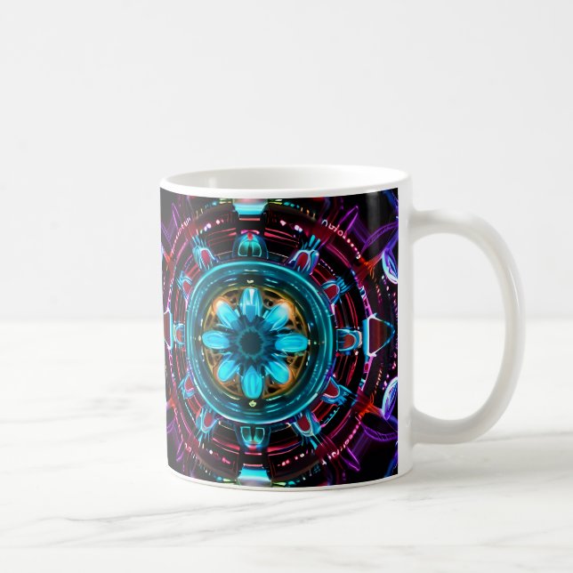 Mug Kaléidoscope Starburst Néon (Droite)