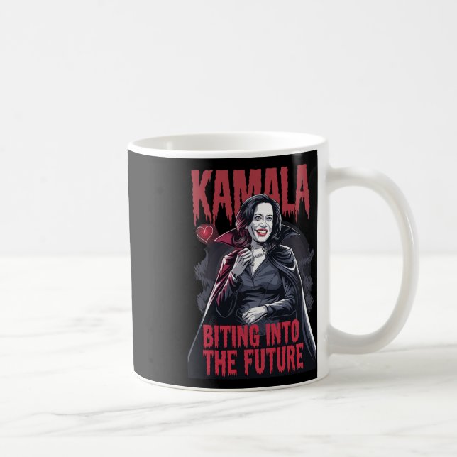 Mug Kamala Biting The Future Vampire Kamala Harris Hal (Droite)