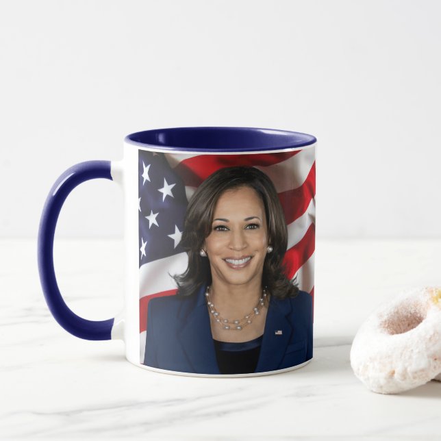 Mug Kamala Harris 2024 Cool d'élection photo collectiv (Avec donut)