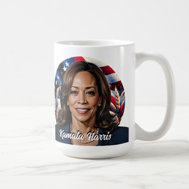 Mug Kamala Harris 2024 Étoiles et rayures (Droite)