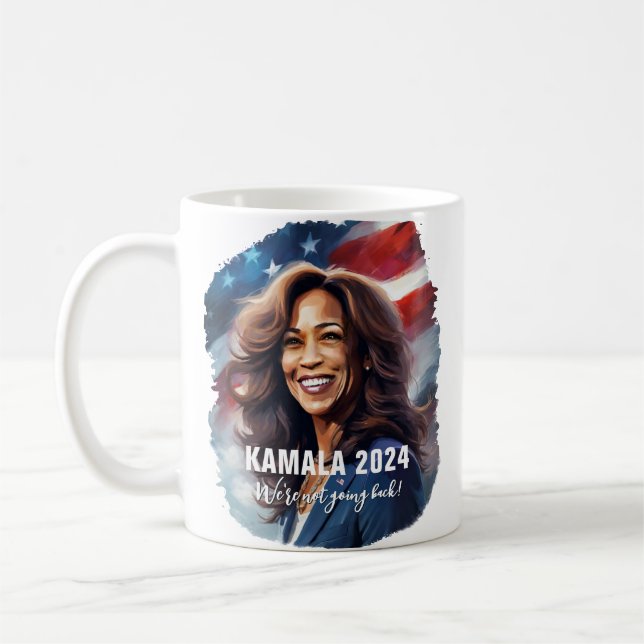 Mug Kamala Harris 2024 Ne pas revenir à l'art graphiqu (Gauche)