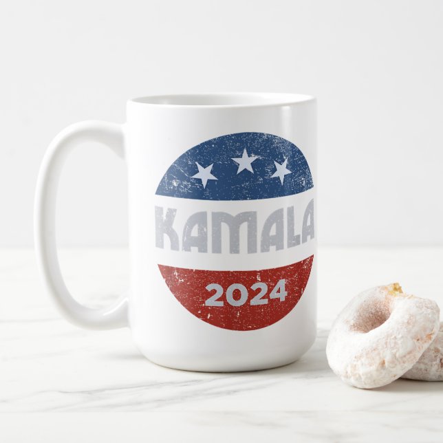 Mug Kamala Harris 2024 Pour Président (Avec donut)