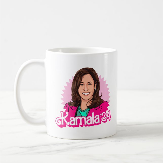Mug Kamala Harris 24 en rose (Gauche)