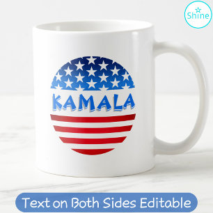 Mug Kamala Harris pour le président USA Drapeau texte 