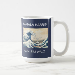MUG KAMALA HARRIS TIM WALZ BLEU WAVE 2024