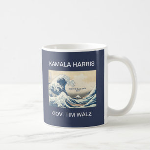 MUG KAMALA HARRIS TIM WALZ BLEU WAVE 2024
