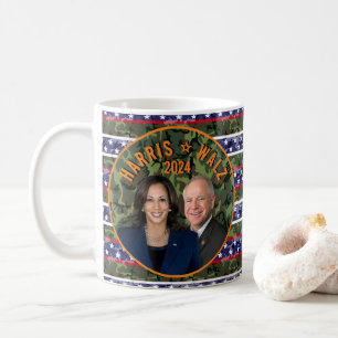Mug Kamala Harris Tim Walz Président Vice-Photos Camo