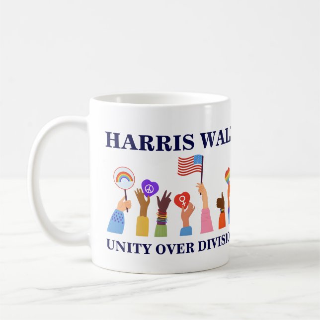 Mug Kamala Harris Tim Walz Unité de division (Gauche)