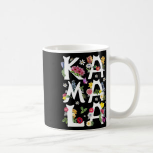 Mug Kamala Harris Vintage Floral Cat Lettres Président