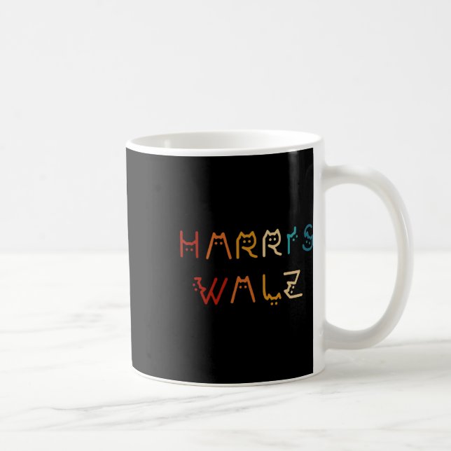 Mug Kamala Harris Walz Walz Valse 2024 Chat Lettering  (Droite)