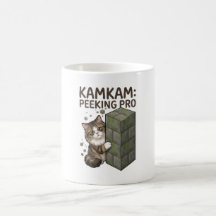 Mug KAMKAM Curieux Pro Drôle Pixel Block Art de Chat