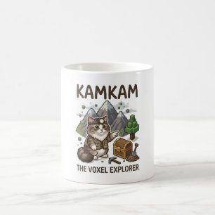 Mug KAMKAM l'explorateur de voxels, chat joueur drôle