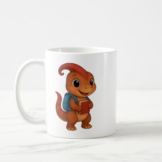Mug Kammli va à l'école - Dino avec cartable (Gauche)