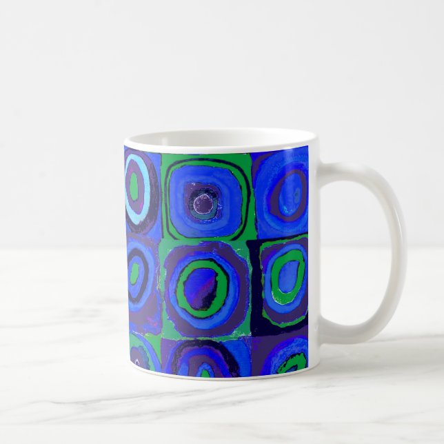 Mug Kandinsky Farbstudie Carrés Bleus Cercle Carré  (Droite)