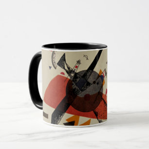 Mug Kandinsky - Orange, art abstrait