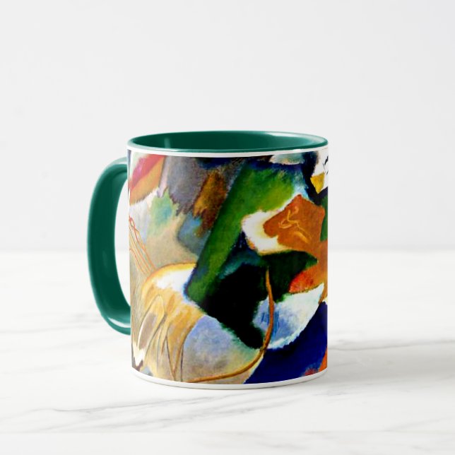 Mug Kandinsky - Peinture avec Centre Vert (Devant gauche)