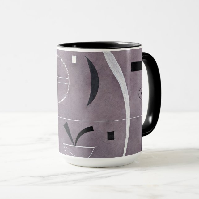 Mug Kandinsky - Quatre Parties, art abstrait, (Devant droit)