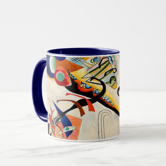 Mug Kandinsky - segment bleu,  (Devant gauche)